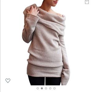 Heathered off the shoulder sweater